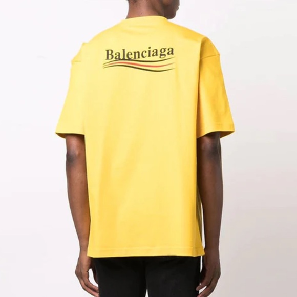 Balenciaga Oversized T-Shirt – Vibrant Yellow – Logo Tee Luxury Streetwear